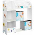 Tag�re de rangement pour jouets enfant et livres, meuble de rangement multifonctionnel, avec 2 tiroirs ...