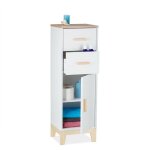 Relaxdays Étagère salle de bain, 2 tiroirs, placard, hxlxp : 97, 5x32x28 cm, couloir, meuble colonne, ... Relaxdays Étagère salle de bain, 2 tiroirs, placard, hxlxp : 97, 5x32x28 cm, couloir, meuble colonne, ...