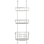 Etagre de douche murale 3 paniers olesi wenko triple paniers de douche et 2 crochets, fixation par suspension ...