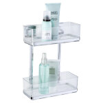 Etag�re murale salle de bain quadro, 2 paniers de douche fixation sans per�age vacuum - loc�, repositionnable ...