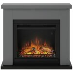 Tagu - chemin�e �lectrique d�corative 'frode' gris fonc� - powerflame