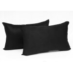 Woltu - taies d'oreillers 2 pièces en coton utilisé pour maison, bureau, salon , 30x50cm noir Woltu - taies d'oreillers 2 pièces en coton utilisé pour maison, bureau, salon , 30x50cm noir