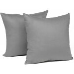 Woltu - taies d'oreillers 2 pièces en coton utilisé pour maison, bureau, salon , 50x50cm gris foncé Woltu - taies d'oreillers 2 pièces en coton utilisé pour maison, bureau, salon , 50x50cm gris foncé