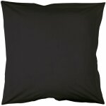 Douceur d'int�rieur - taie d'oreiller carr�e - 63 x 63 cm - 57 fils - uni noir - noir