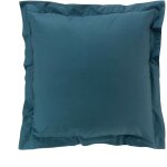 Taie d'oreiller carrée - 63 x 63 cm - percale - 78 fils - uni - bleu Taie d'oreiller carrée - 63 x 63 cm - percale - 78 fils - uni - bleu