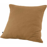 Taie d'oreiller gaze de coton 60x60 cm gaia coloris marron camel