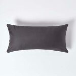 Homescapes - taie d'oreiller gris fonc� 100% coton egyptien 1000 fils 40x80