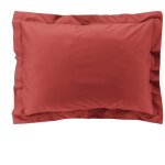 Taie d'oreiller rectangle 50x70 cm - percale 100% coton - terracotta