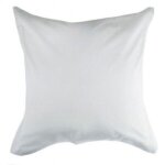 Taie d'oreiller unie en coton gris perle 65x65 cm
