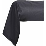 Taie de traversin 100% coton bio 45x185 cm organic noir fusain