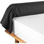 Taie de traversin 85x185 cm - 100% coton - noir