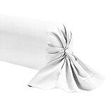 Terre de nuit - taie de traversin blanc 100% lin 90 cm Terre de nuit - taie de traversin blanc 100% lin 90 cm