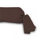 Taie de traversin en coton 57 fils 45x205 cm uni brun, par soleil d'ocre
