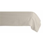 Taie de traversin percale pur coton peign� longues fibres 80 fils / cm� vent du sud ivoire - 43 x 195 ...