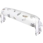 Taie de traversin percale pur coton plumes 140x43 cm