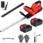 Taille - haies sans fil 48cm - avec 2 poign�es et garde, avec 2 batteries 21v - taille haie electrique ...