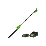 Taille - haies sur perche 51 cm greenworks 24v - 1 batterie 2. 0 ah - 1 chargeur - g24ph51k2