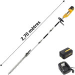 Taille - haies �lectrique sur perche sans fil 40v ? lame de 55 cm ? autonomie 25 mn ? chargeur inclus ...