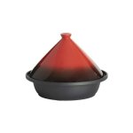 Tajine induction et vitro - céramique inox rouge et noir dégradé 30, 20 x 30, 20 x 23 cm Tajine induction et vitro - céramique inox rouge et noir dégradé 30, 20 x 30, 20 x 23 cm