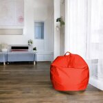 Talamo italia - dmora pouf �l�gant, couleur orange, mesure 65 x 50 x 65 cm