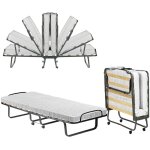 Talamo italia - lit pliant dparis, lit pliant avec sommier  12 lattes, matelas inclus, lit peu encombrant, ...