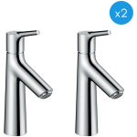 Hansgrohe - talis s 100 lot de 2 mitigeurs de lavabo avec cartouche céramique, chrome (7202100 - duo) ... Hansgrohe - talis s 100 lot de 2 mitigeurs de lavabo avec cartouche céramique, chrome (7202100 - duo) ...