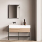 Armoire de toilette avec miroir talos mirage avec clairage 50 x 60 cm - adapte aux pices humides grce ...