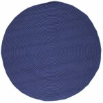 Thedecofactory - tam tam - tapis salon en coton rversible effet cordage bleu corse diam. 70
