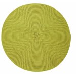Tam tam - tapis salon en coton rversible effet cordage vert anis diam. 120