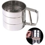 Tamis � farine en acier inoxydable pour cuisson avec �chelle de mesure pour farine, sucre glace - sollbry ...