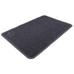 Tapis pour bac � liti�re, pvc, 40 � 60 cm, anthracite - enl�ve la liti�re des pattes