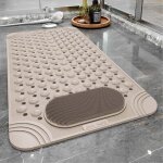 Tapis de baignoire antid�rapant avec trous de drainage, ventouses, s�chage rapide, nettoyage facile, ...