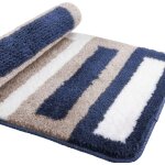 Tapis de bain antid�rapant tapis de cuisine tapis salle de bain moelleux tapis de douche en microfibre ...