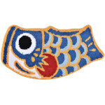 Tapis de bain en forme de poisson - motif drapeau ko� japonais - doux absorbant antid�rapant