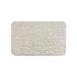 Tapis de bain m�moire de forme pebbles, tapis salle de bain antid�rapant, polyester, 50x80 cm, beige ...