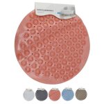Tapis de bain rond antidrapant en pvc 55 x 53 cm 59635