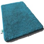 Tapis de bain sky uni polyester bleu sarcelle 95 cm de diam�tre