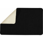 Tapis de bain uni en polyester noir 50x80cm Tapis de bain uni en polyester noir 50x80cm