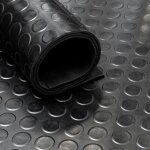 Tapis caoutchouc pastillé 3 mm noir - largeur 120 cm - inodore Tapis caoutchouc pastillé 3 mm noir - largeur 120 cm - inodore