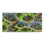Awe - tapis circuit dinos - village des dinosaures 95x133 cm - multicolor