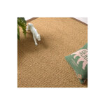 D�coweb - tapis coco - paravan chevron - ganse coton marron - 140 x 200 cm