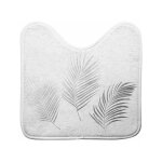 Tapis contour wc imprimé 'orbella' 45x45cm blanc & argent Tapis contour wc imprimé 'orbella' 45x45cm blanc & argent