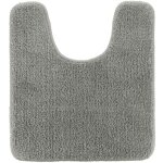 Tapis contour wc microfibre 45x50 cm dessous latex - gris clair tendance