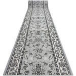 Tapis de couloir bcf morad klasyk classique gris 90 cm grey 90x100 cm