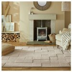 Flair rugs - tapis cubique laine moderne rectangle checkerboard naturel 160x230