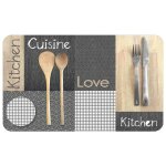Tapis de cuisine mousse 'cantine' 45x75cm gris Tapis de cuisine mousse 'cantine' 45x75cm gris