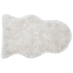 Miliboo - tapis descente de lit imitation fourrure blanche 60 x 90 cm megeve