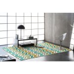 Tapis design multicolore plat en coton eyra multicolore 120x170 Tapis design multicolore plat en coton eyra multicolore 120x170