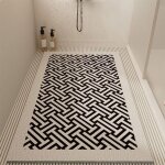 Tapis de douche antid�rapant, tapis de bain antid�rapant avec trous de drainage, tapis de bain de massage ...