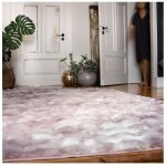 Deladeco - tapis doux � poils longs moderne relief sweety rose 40x60